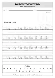 worksheet Uu